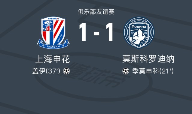 开云APP-热身赛：申花1-1莫斯科罗迪纳，盖伊头槌，陈晋一送助攻